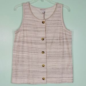 LUCKY BRAND sleeveless button down shirt